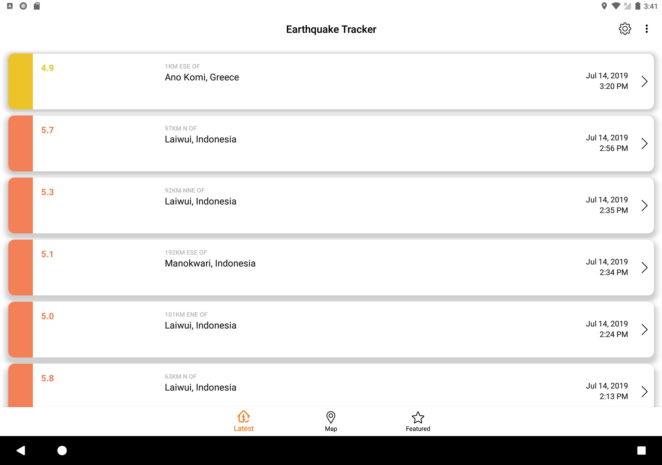 Earthquake Tracker Latest quakes, Alerts & Map 4.6 Screenshot 7