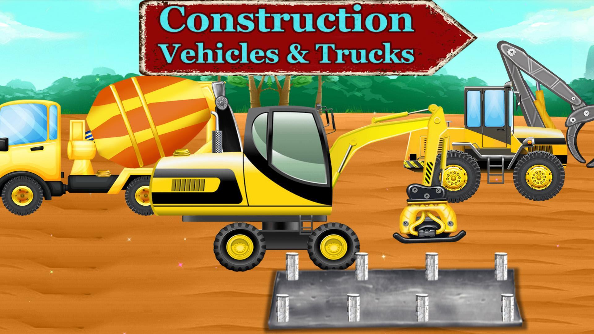 Construction Vehicles & Trucks - Games for Kids 1.9.0 Screenshot 1