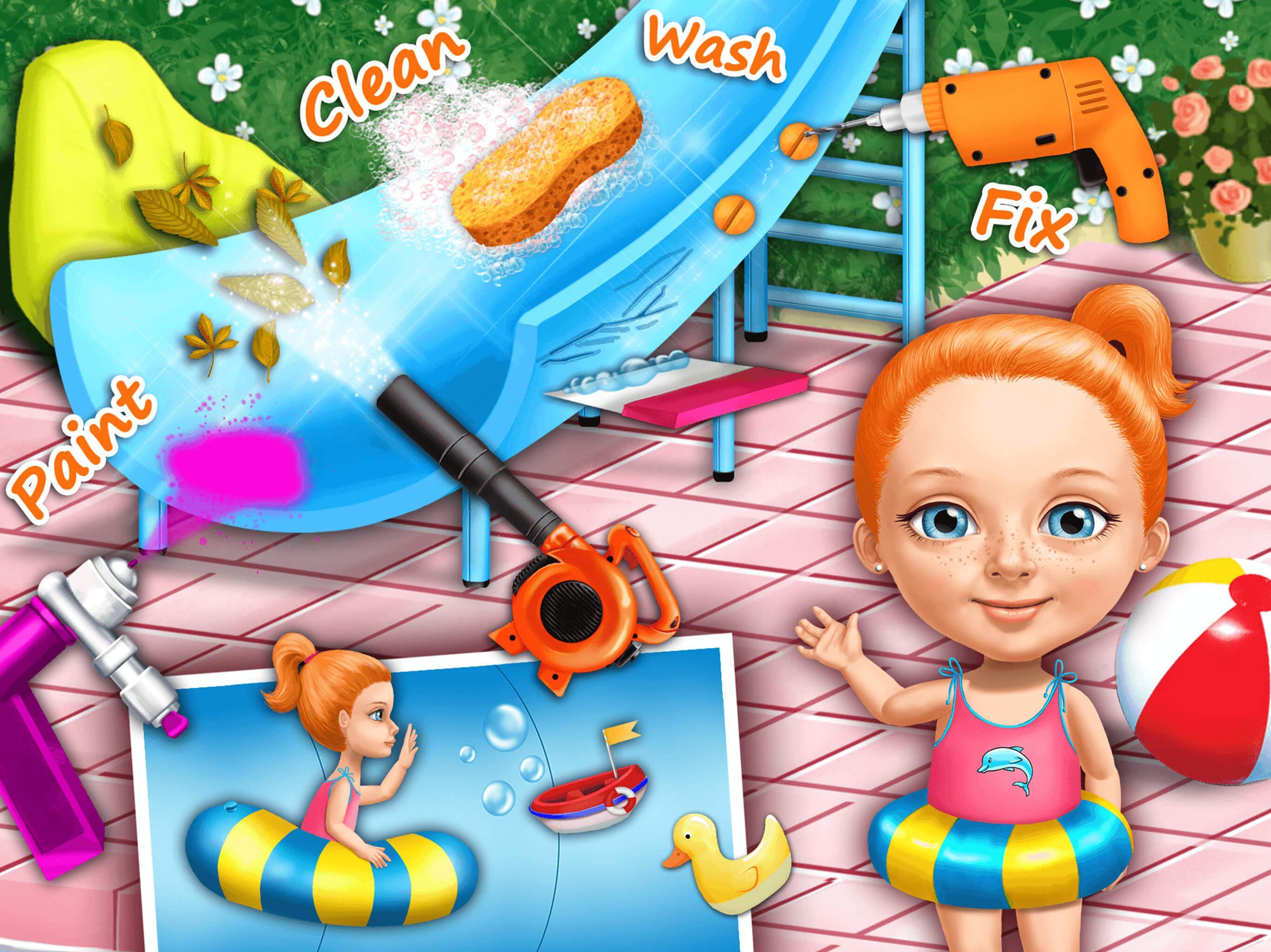 Sweet Baby Girl Cleanup 4 - House, Pool & Stable 4.0.10003 Screenshot 12