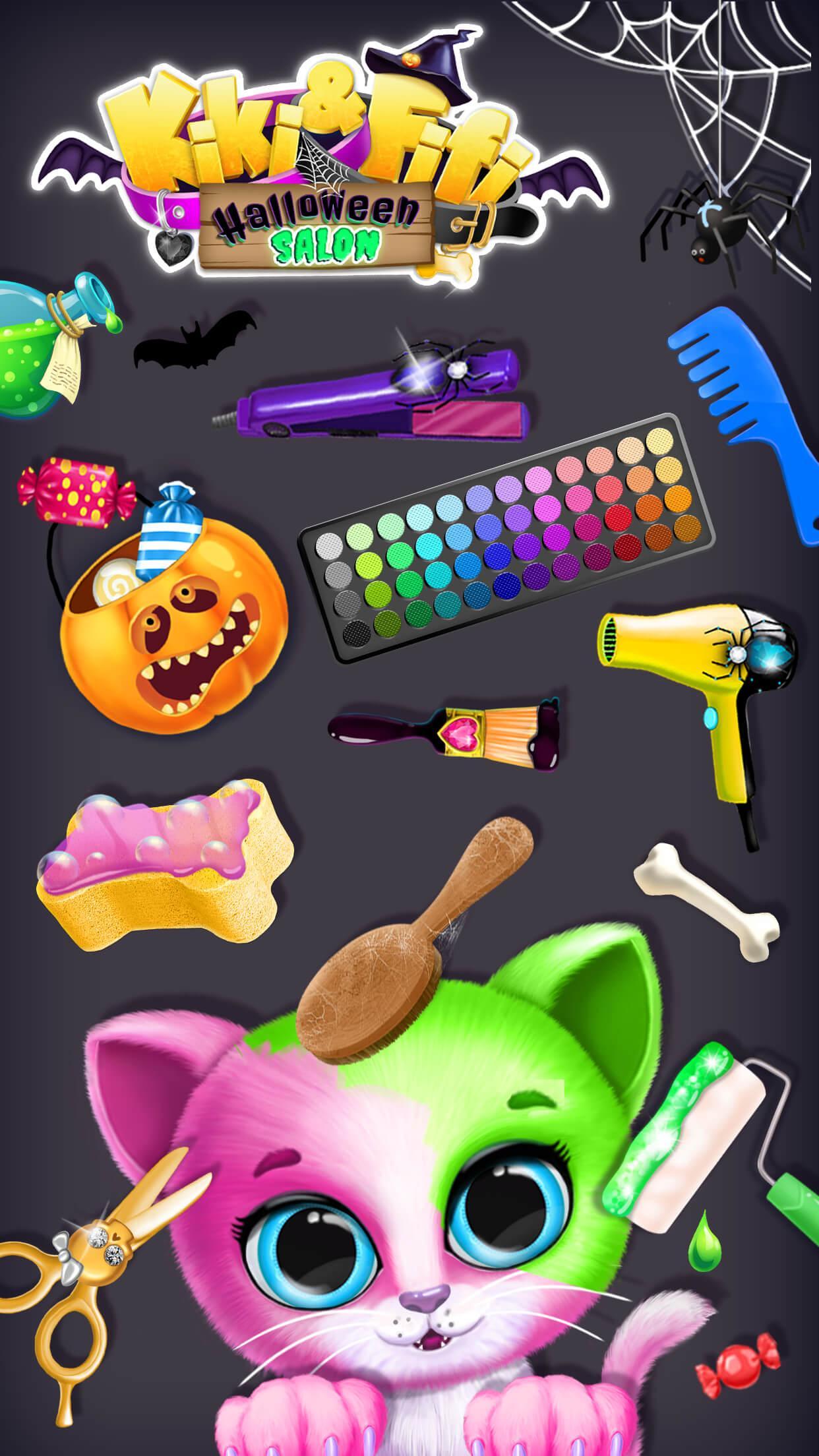Kiki & Fifi Halloween Salon - Scary Pet Makeover 3.0.26 Screenshot 1