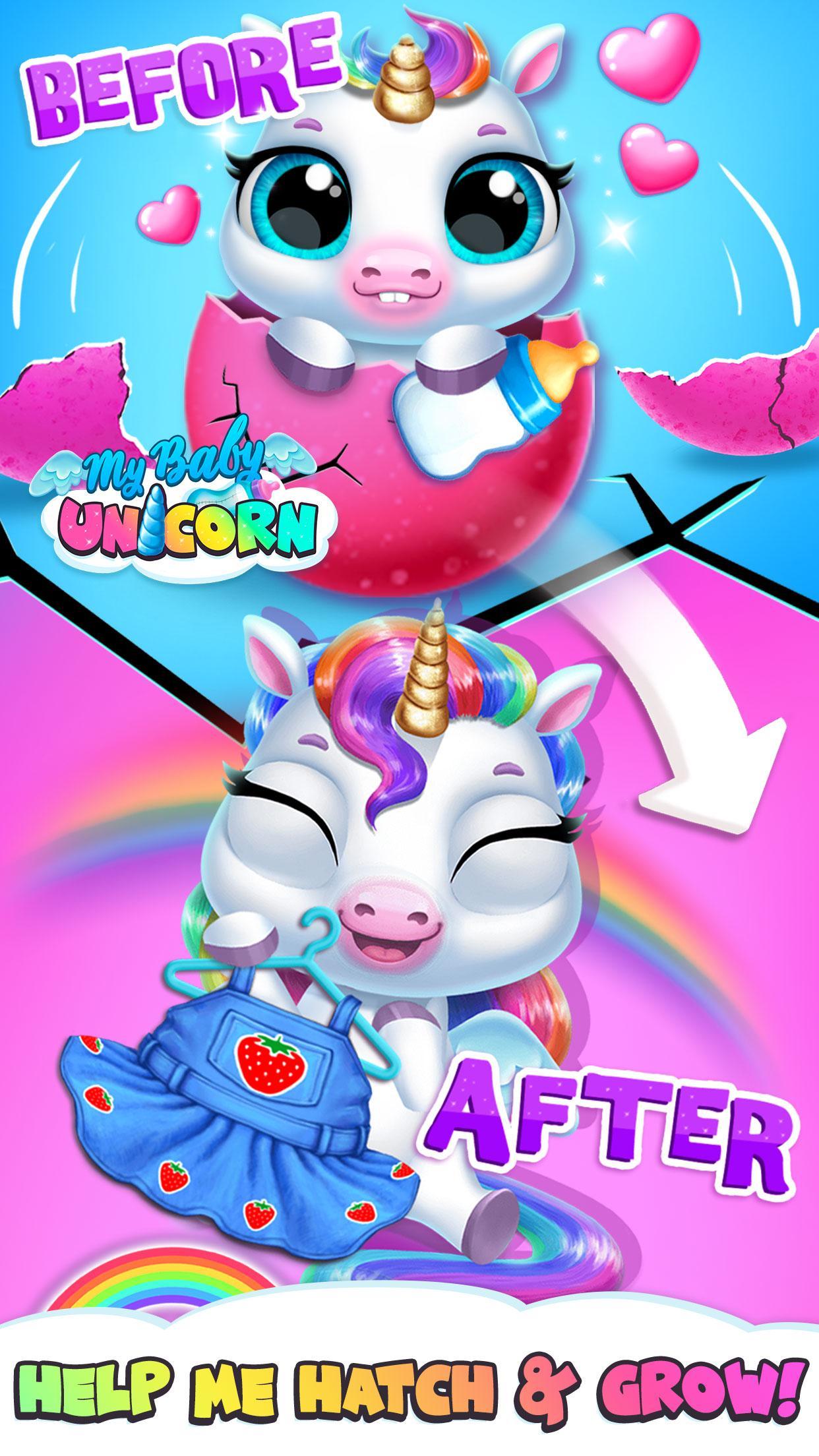 My Baby Unicorn Virtual Pony Pet Care & Dress Up 9.0.24 Screenshot 1