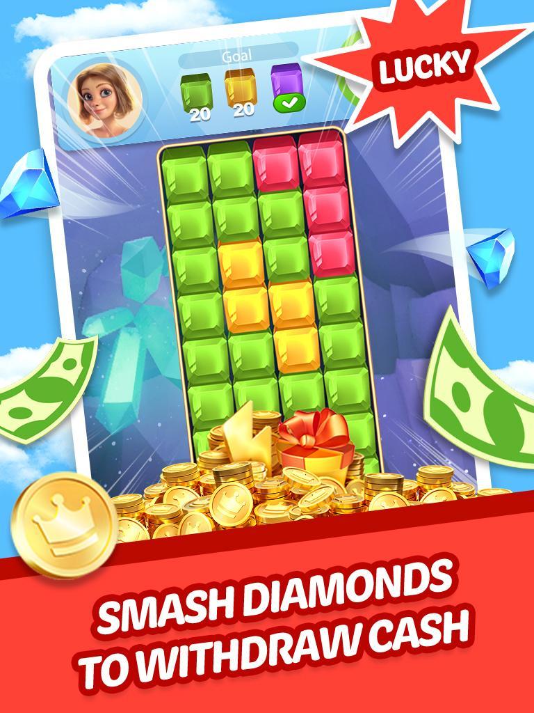 Lucky Diamond – Gem Blast Crush Puzzle to Big Win 1.1.8 Screenshot 1