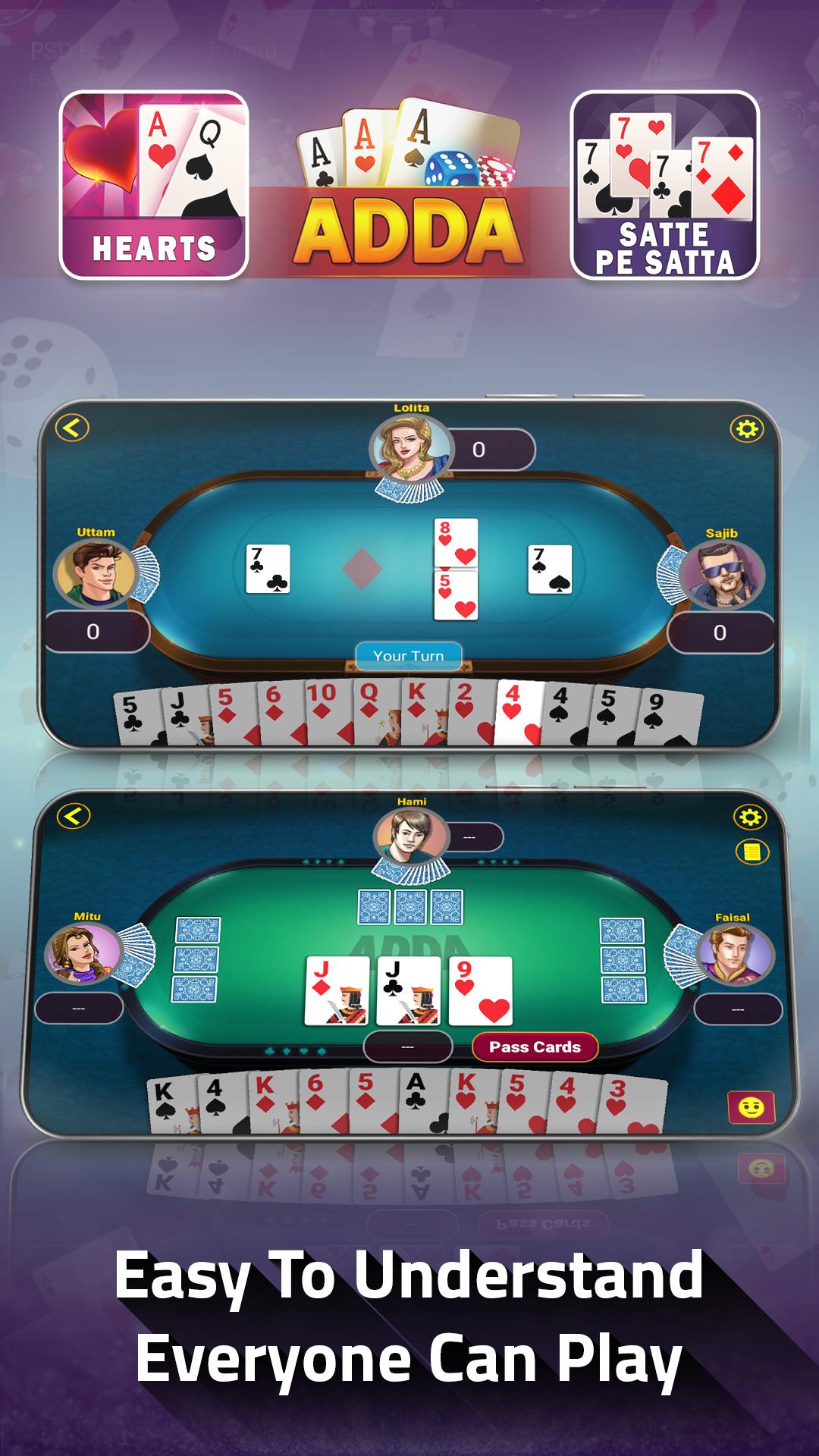 Adda : Rummy , Callbreak ,Solitaire & 29 Card Game 9.02 Screenshot 14