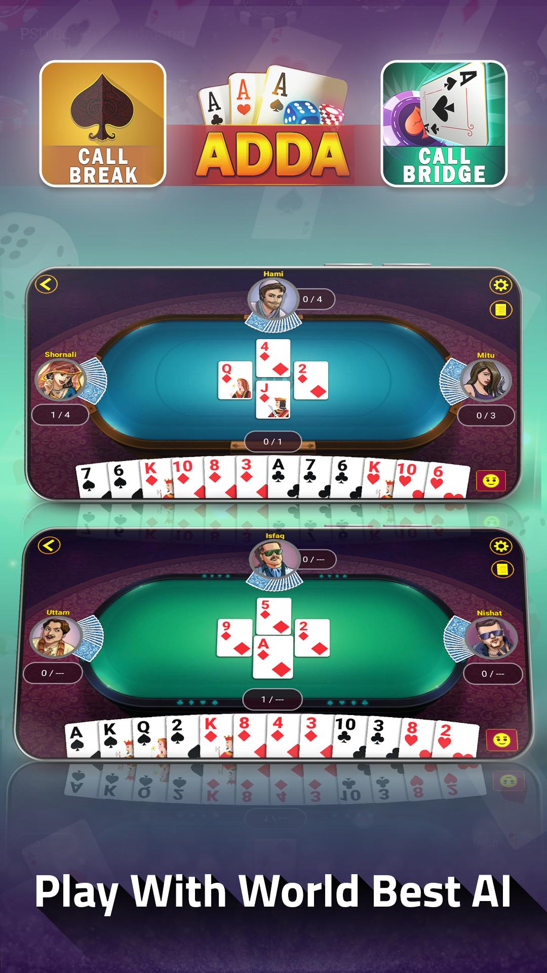 Adda : Rummy , Callbreak ,Solitaire & 29 Card Game 9.02 Screenshot 3