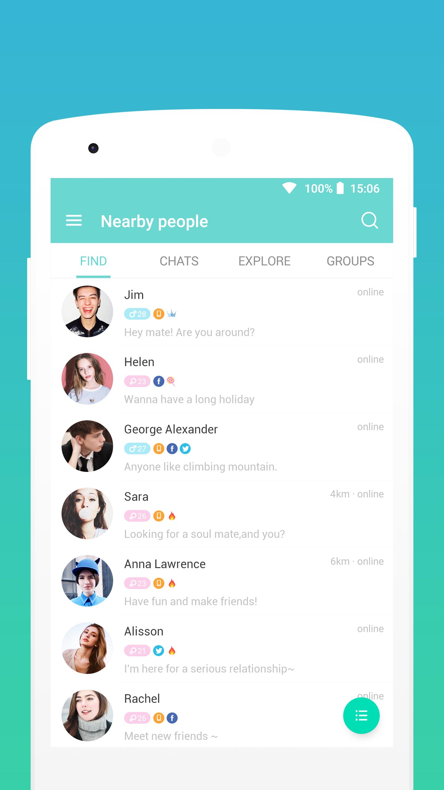 SayHi Chat, Meet New People 8.12 Screenshot 1