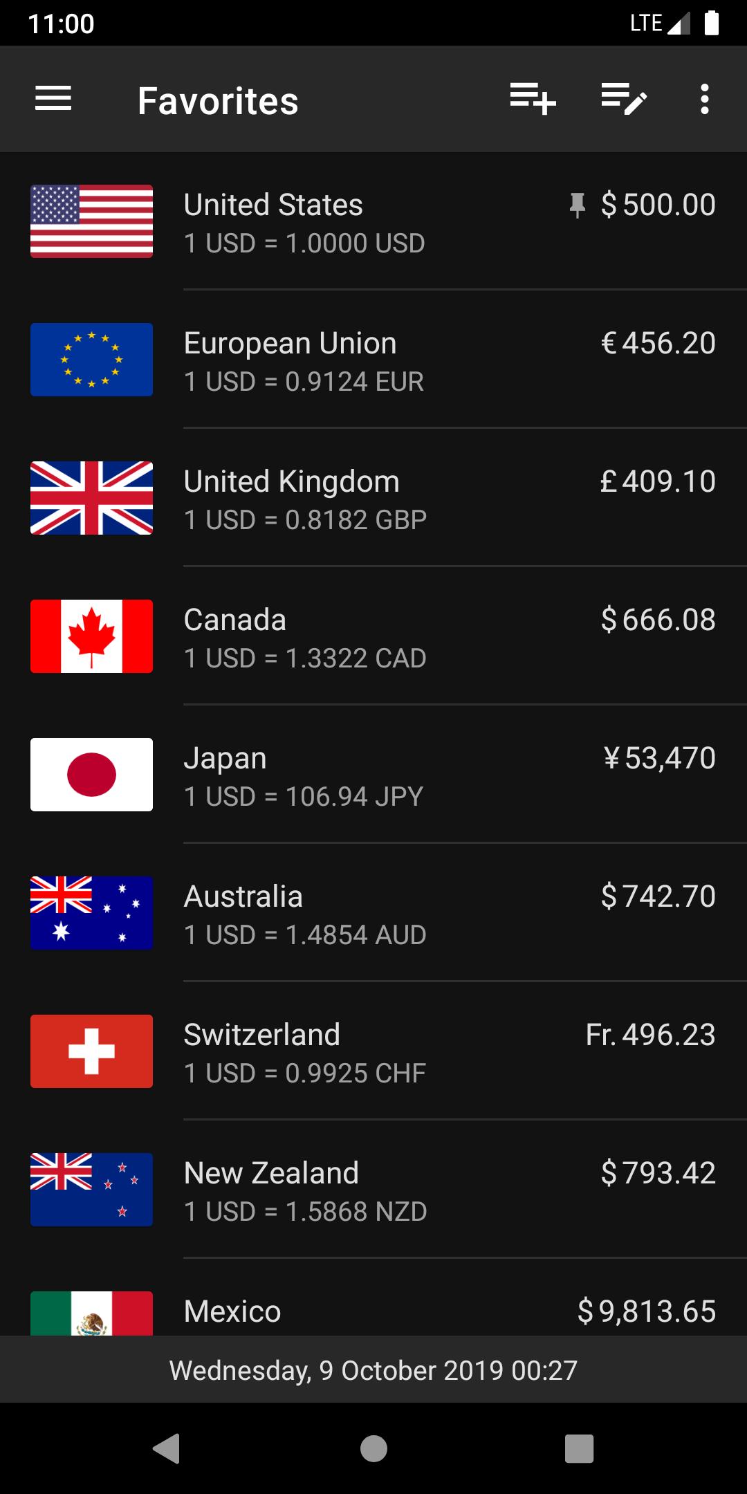 Exchange Rates & Currency Converter 2.7.7 Screenshot 1