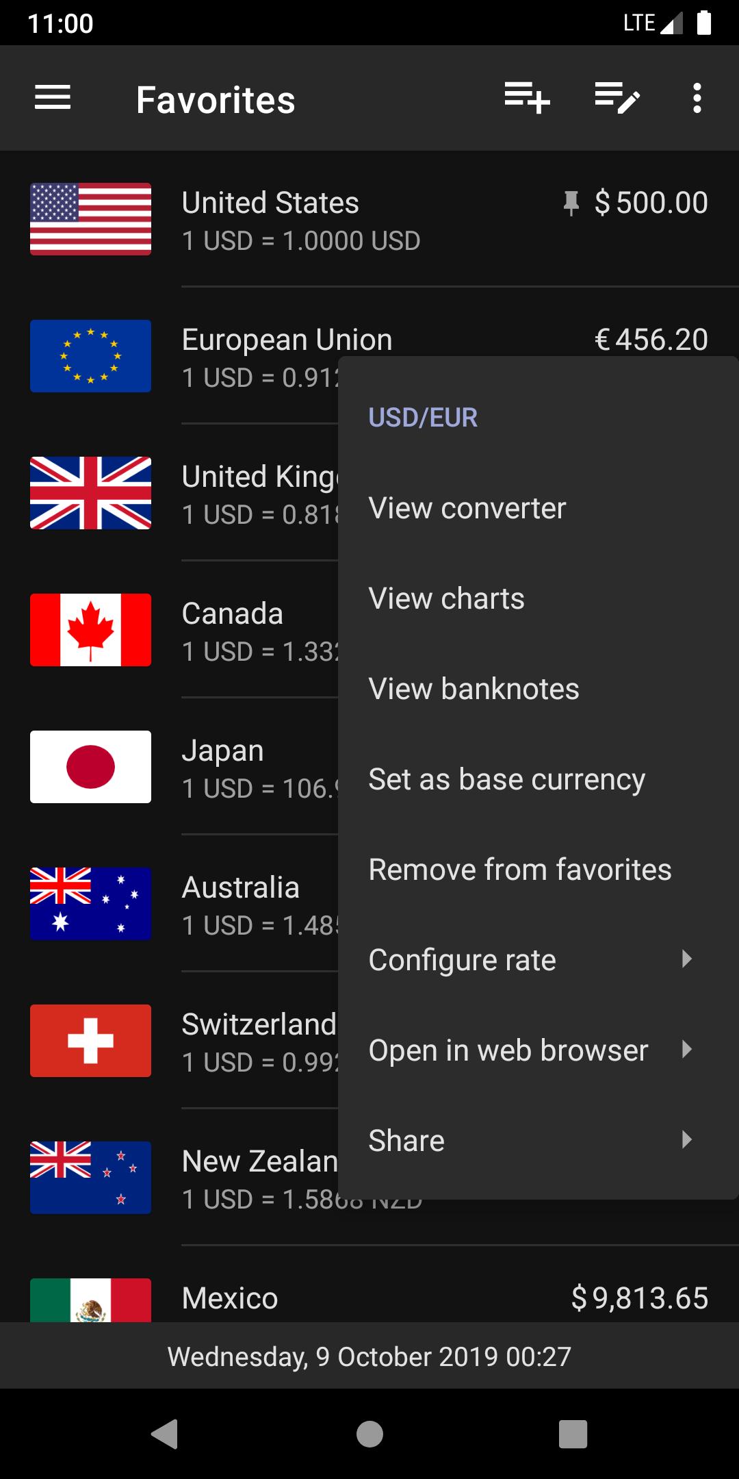Exchange Rates & Currency Converter 2.7.7 Screenshot 6
