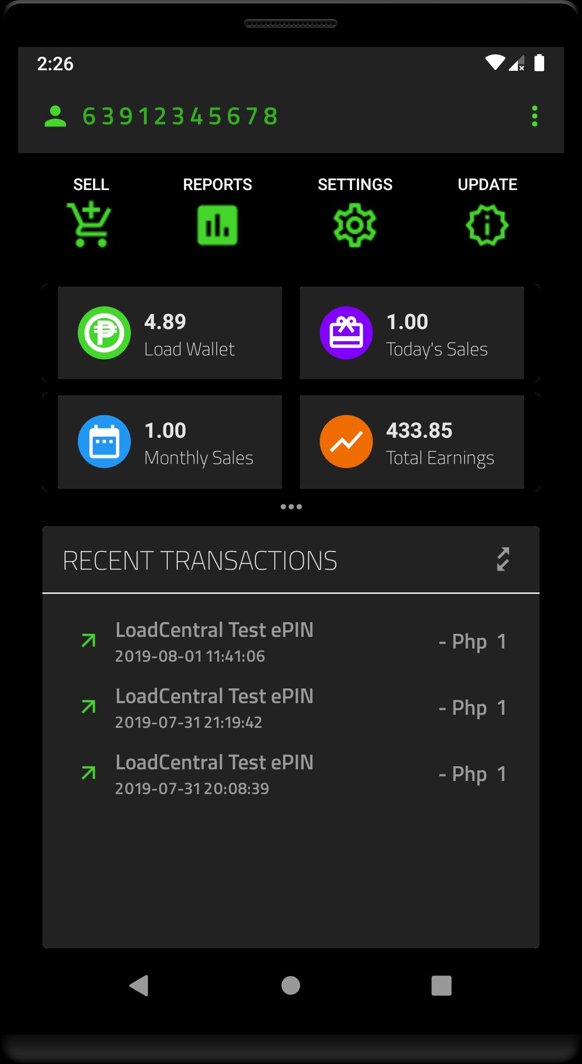 LoadCentral App 3.6 Screenshot 1