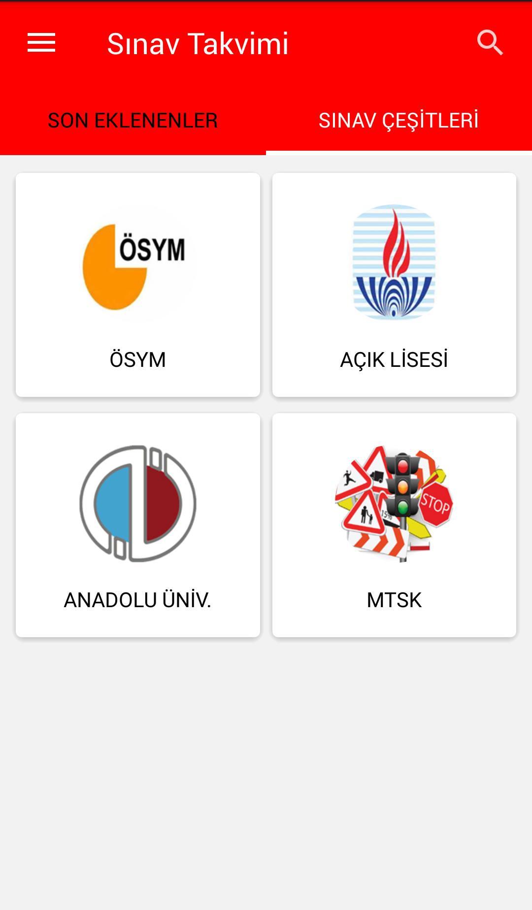 Sınav Takvimi ve Rehberi 2.4.5 Screenshot 1