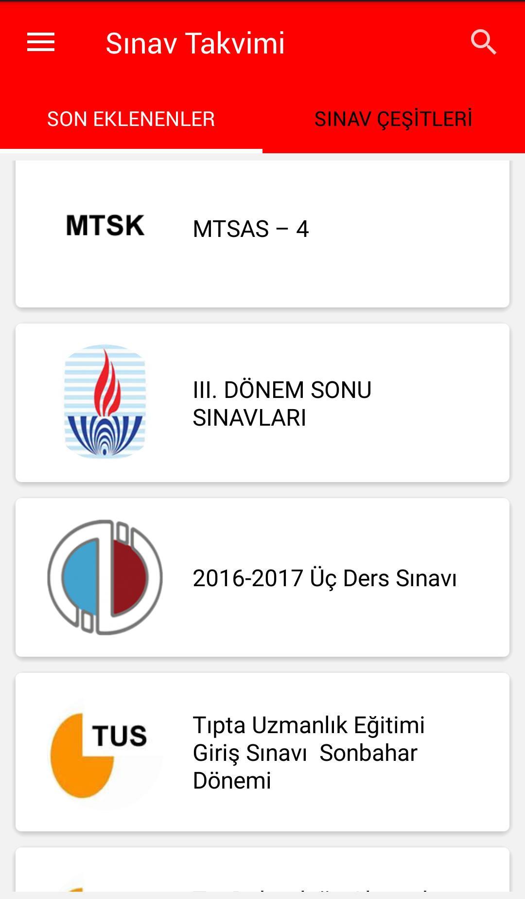 Sınav Takvimi ve Rehberi 2.4.5 Screenshot 2
