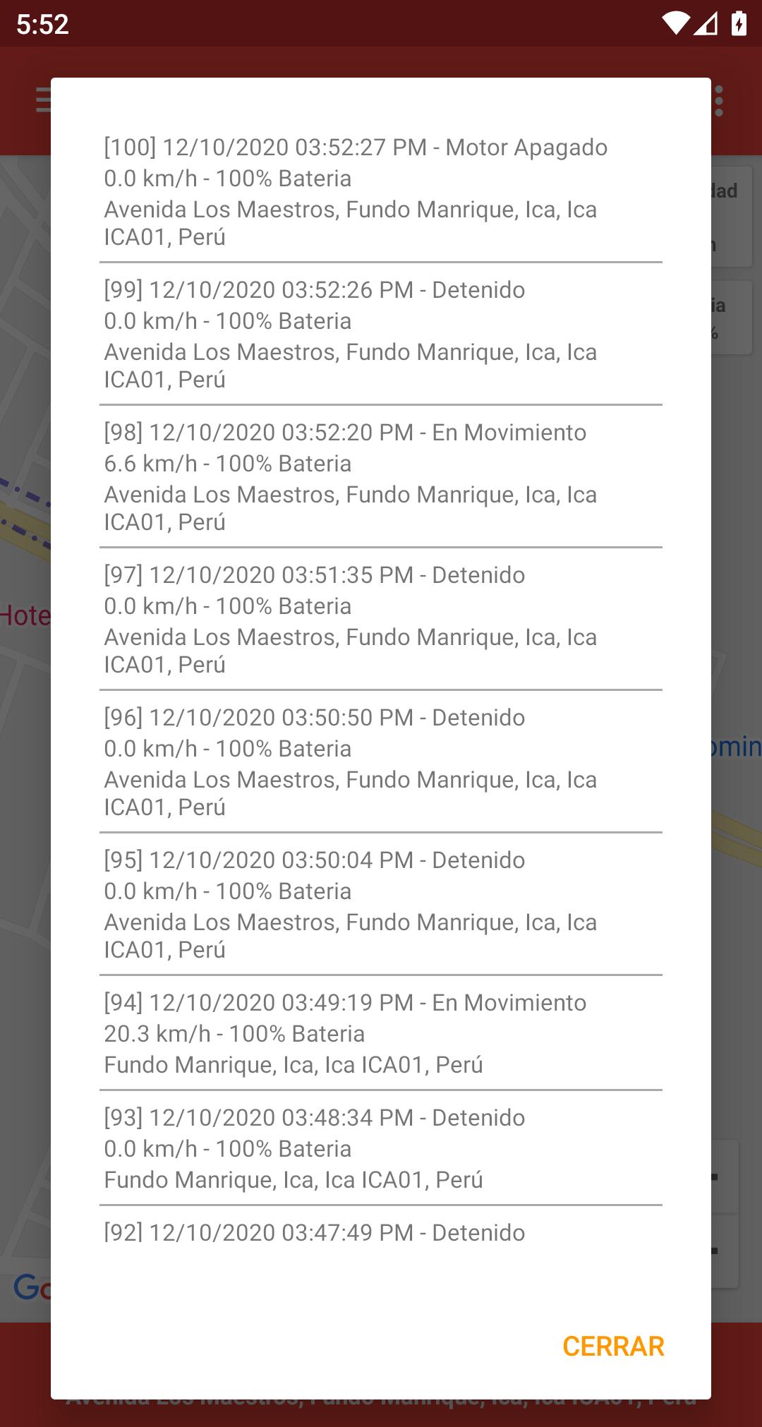 GPS Tracker Perú 2.04 Screenshot 4