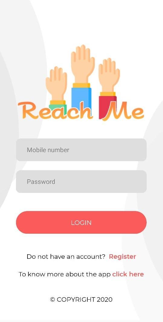 Reach Me Connect Volunteers with the Needy 1.19 Screenshot 1