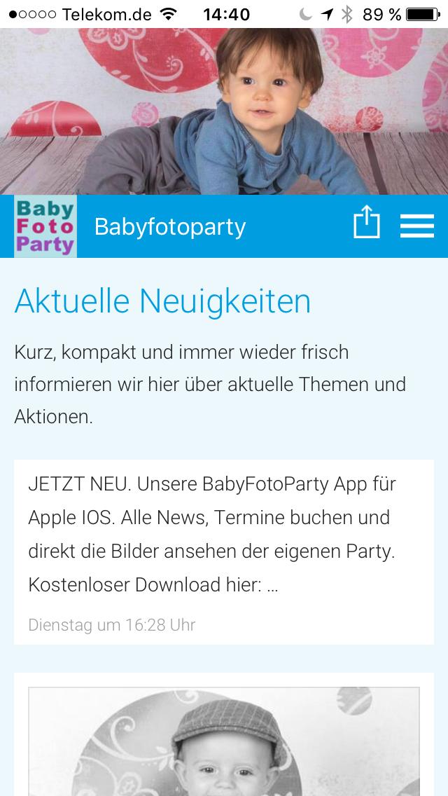 BabyFotoParty - Babyfotografie 6.472 Screenshot 1