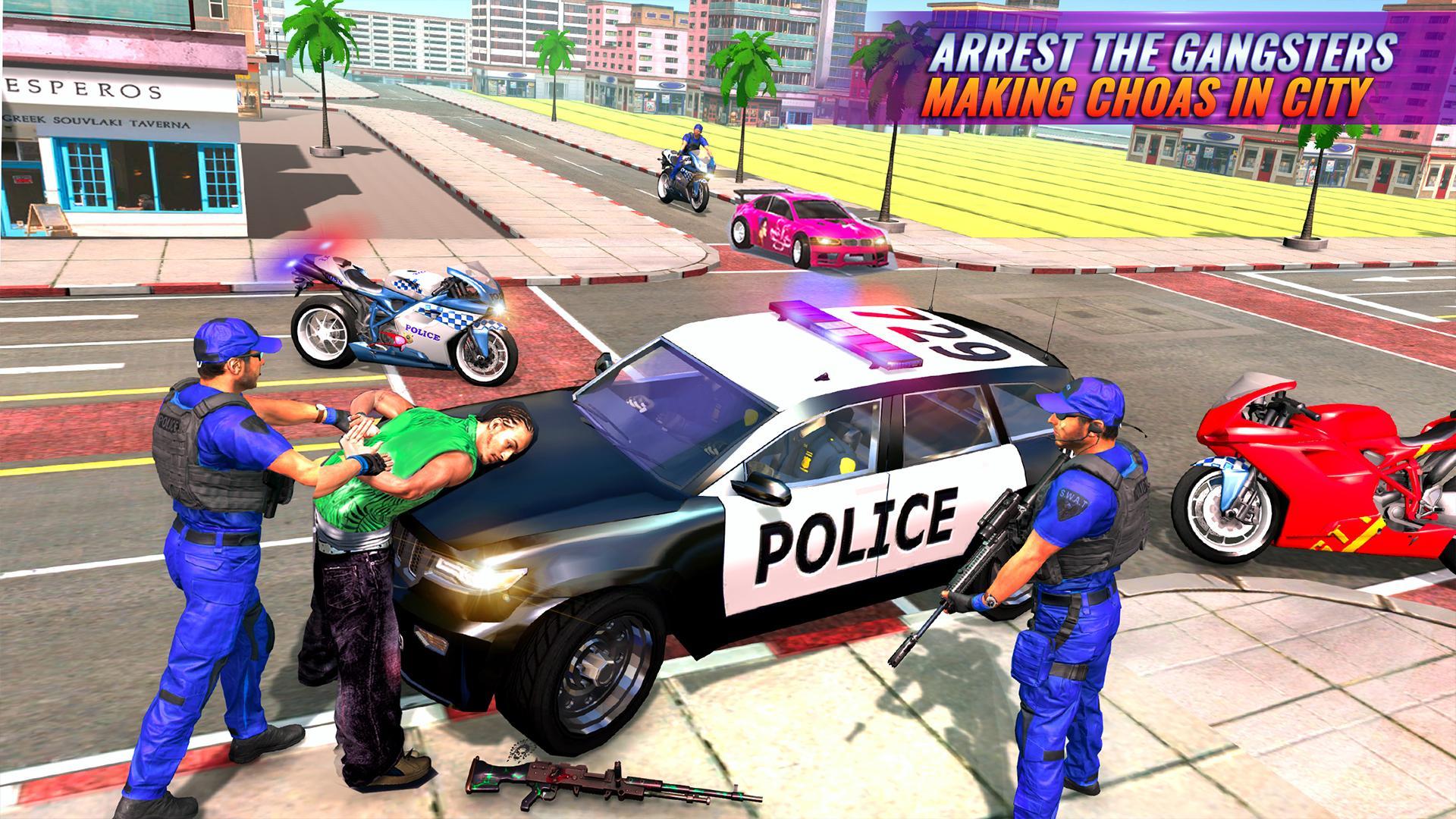 US Police Bike Gangster Chase Crime Shooting Games 1.0.9 Screenshot 12