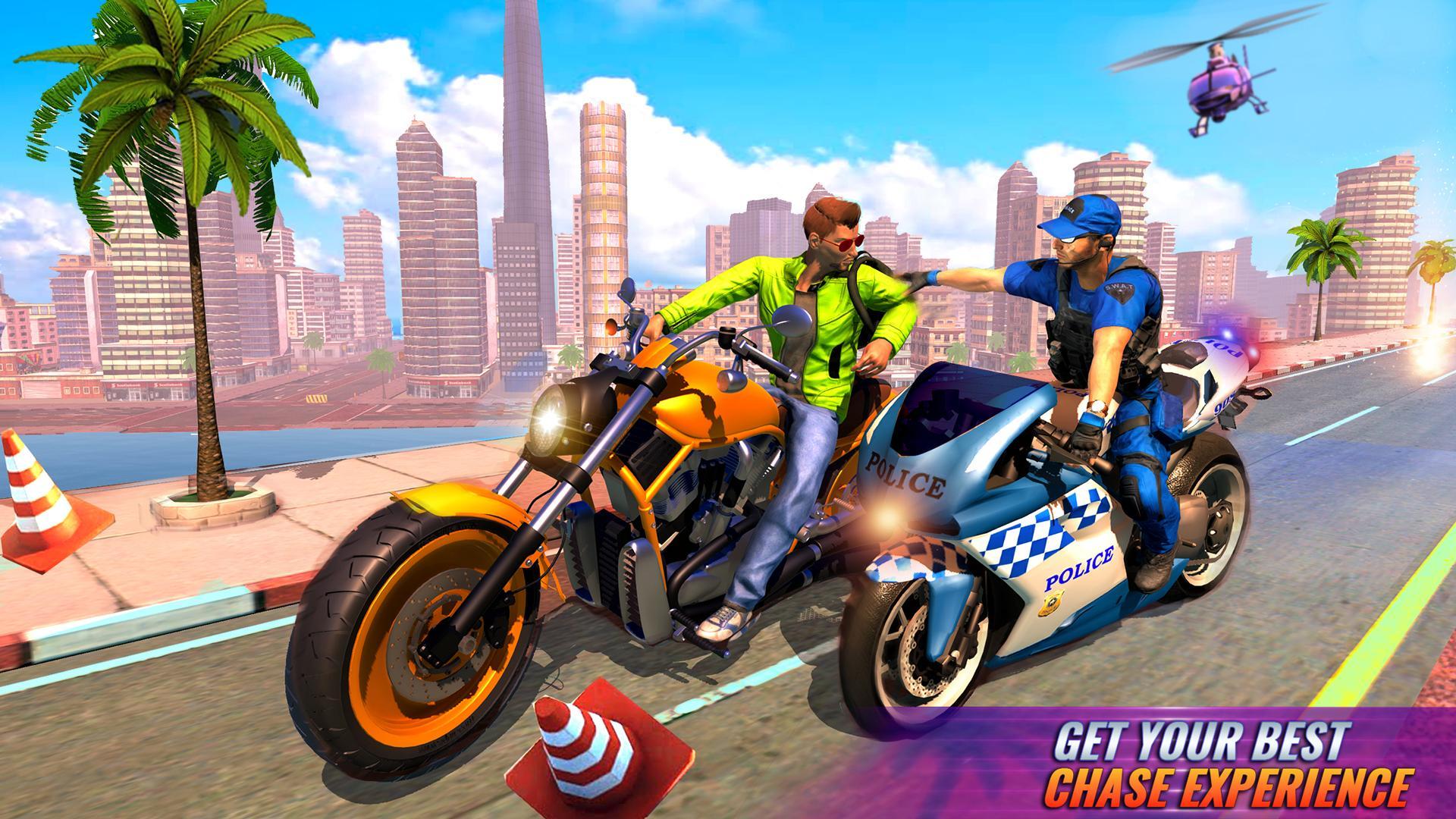 US Police Bike Gangster Chase Crime Shooting Games 1.0.9 Screenshot 13