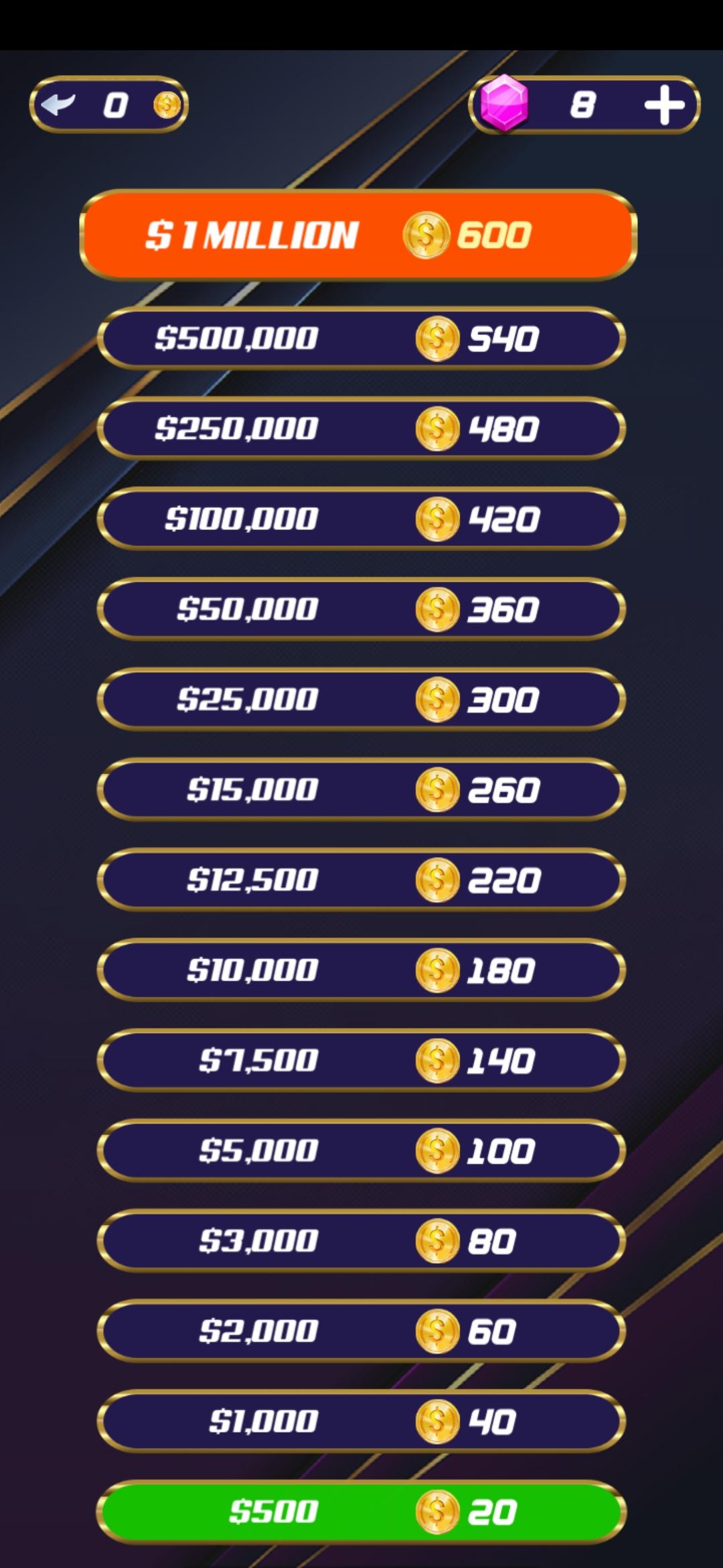 Millionaire 2021 Quiz 1.1.0 Screenshot 2