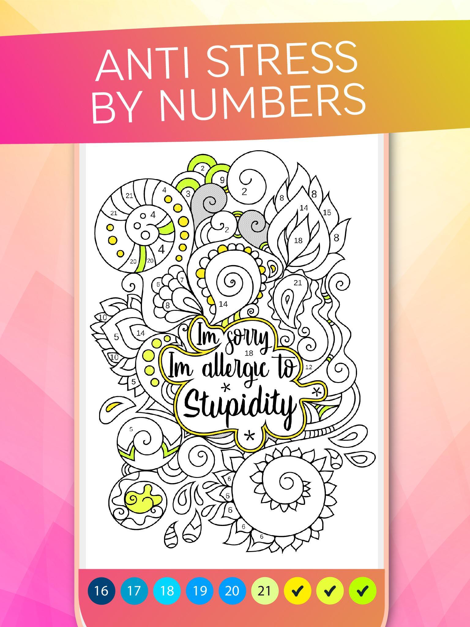 Antistress Coloring By Numbers For Adults 2.1 Screenshot 1