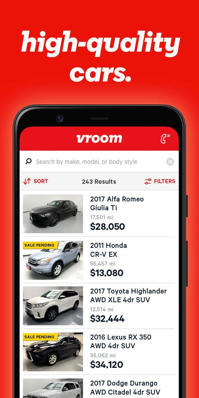 Vroom Great cars. Delivered to you. Get in vroom-andr-2.2.0 Screenshot 3