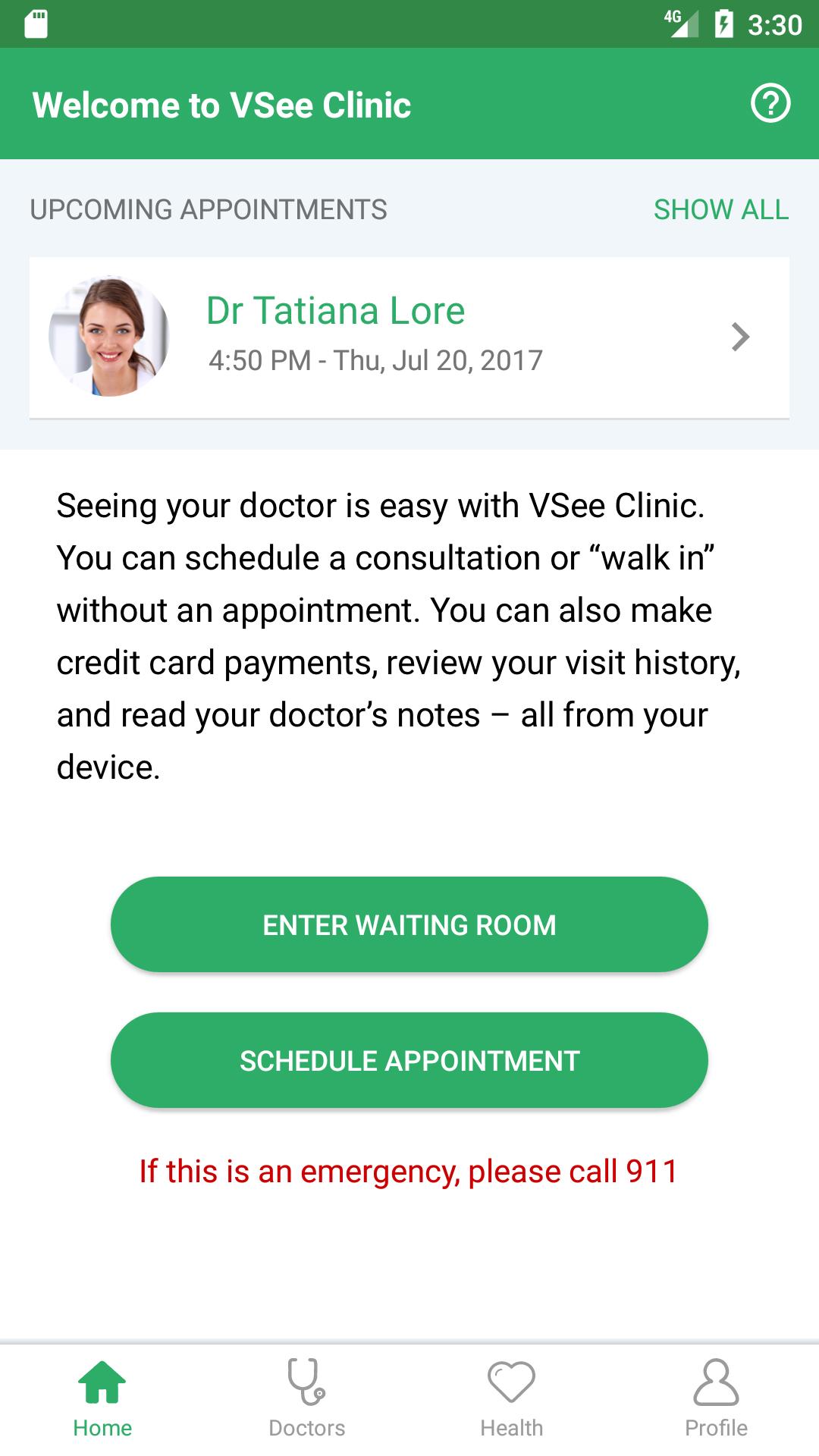 VSee Clinic for Patient 1.19.1-1-5a0717f Screenshot 1