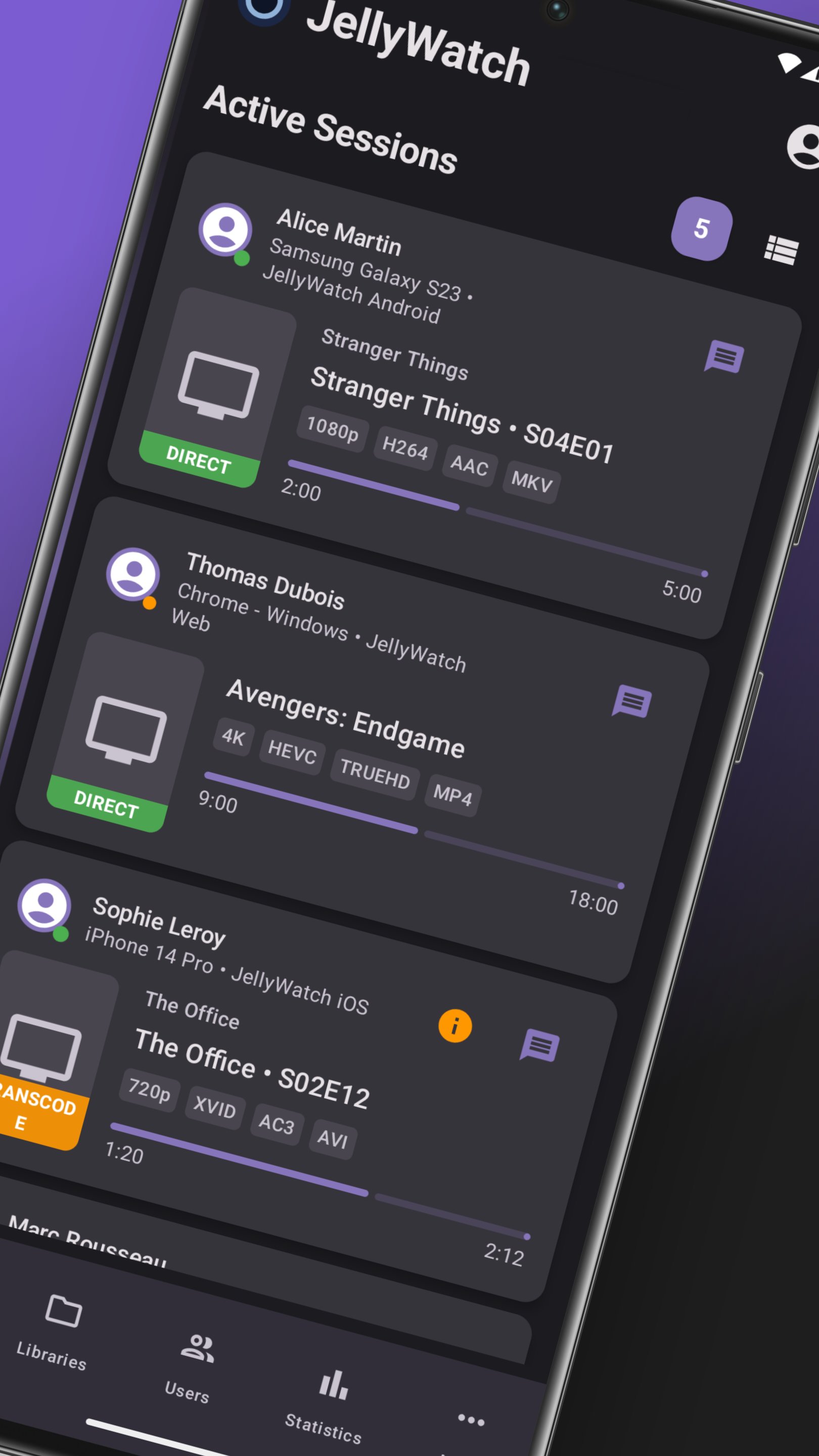 JellyWatch: Jellyfin Admin 2.0.REV-1721 Screenshot 2