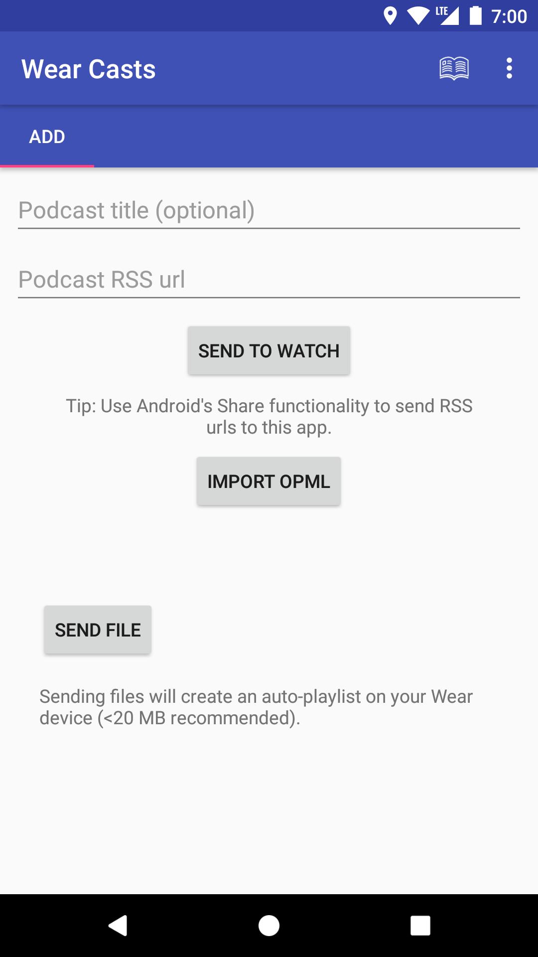 Wear Casts A podcast player for WearOS watches 1.32.25 Screenshot 1
