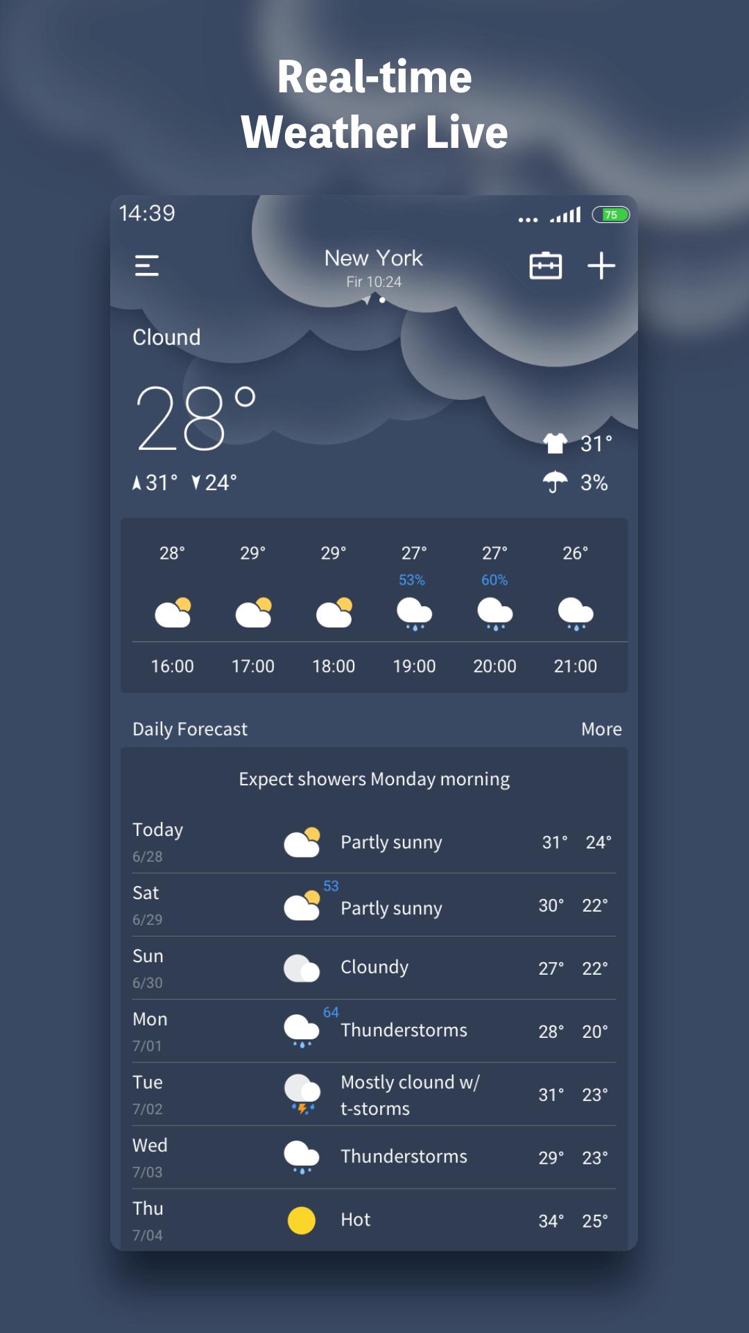 Weather Forecast - Weather Live & Radar & Widget 1.1.6 Screenshot 1