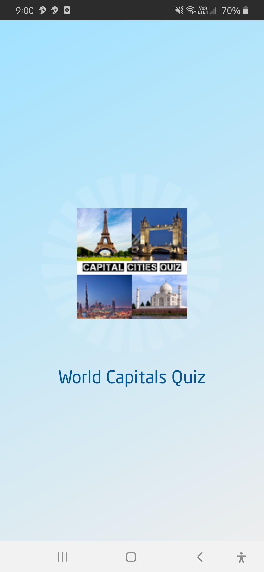 Capital Cities Quiz - World Capitals Quiz Game 3.0 Screenshot 1