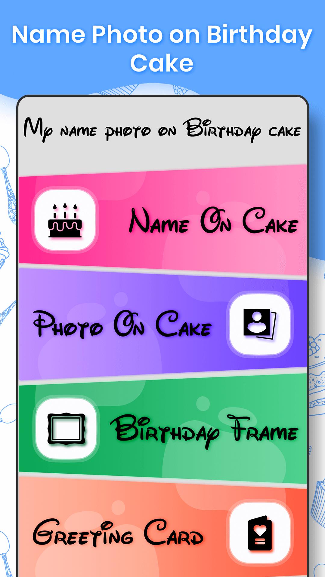 Name and photo on cake 1.0.1 Screenshot 1