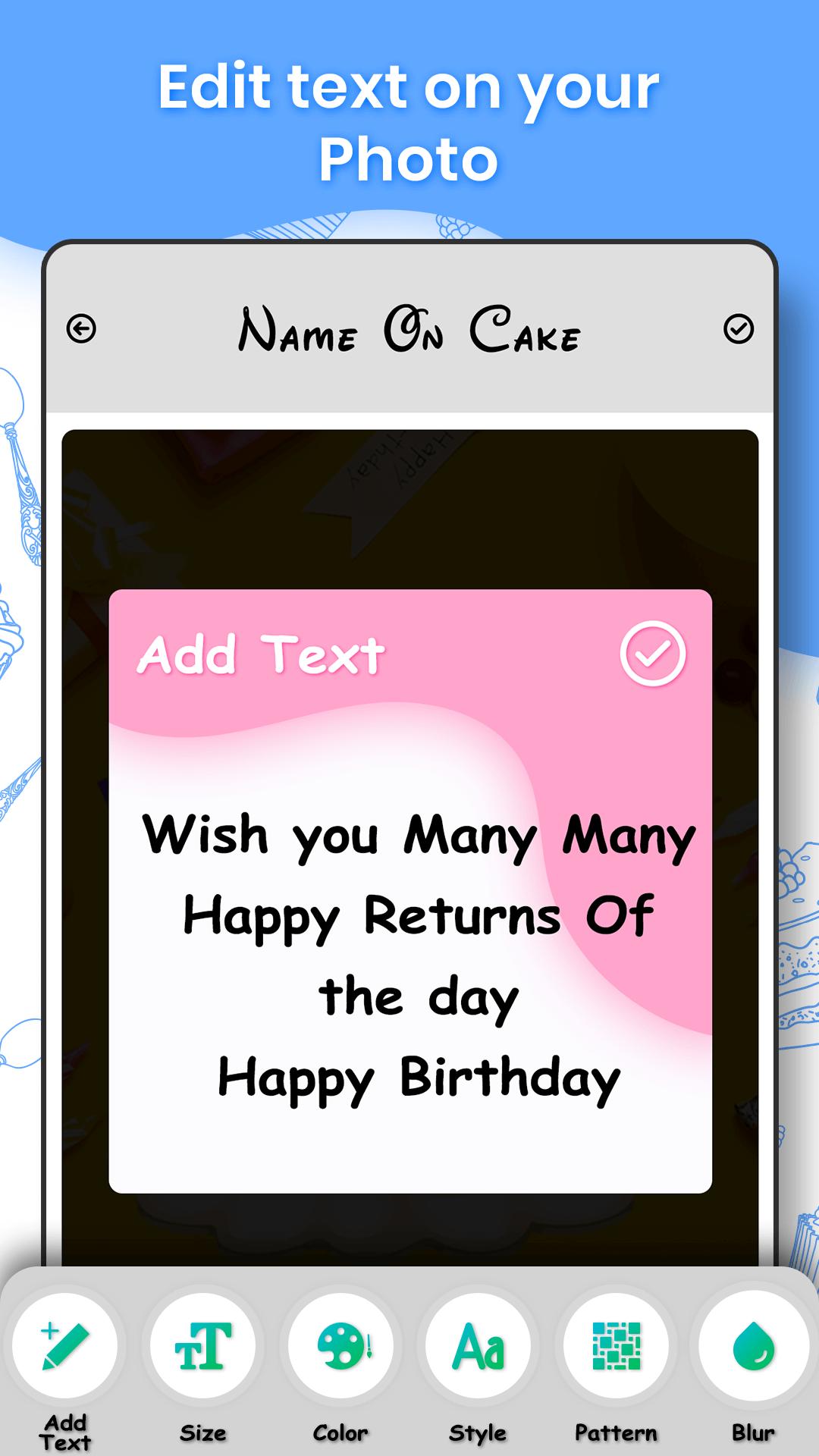 Name and photo on cake 1.0.1 Screenshot 4
