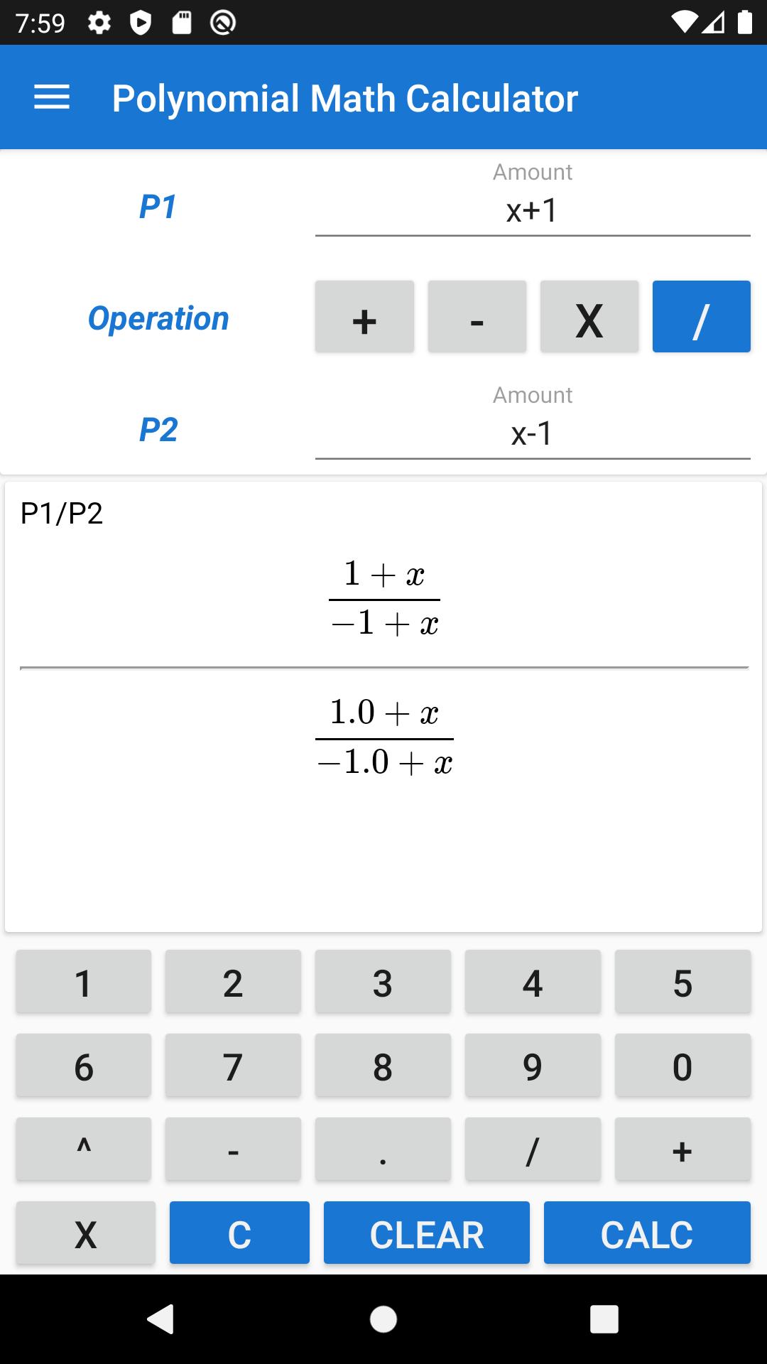 Polynomial Calculator 1.2.0 Screenshot 4