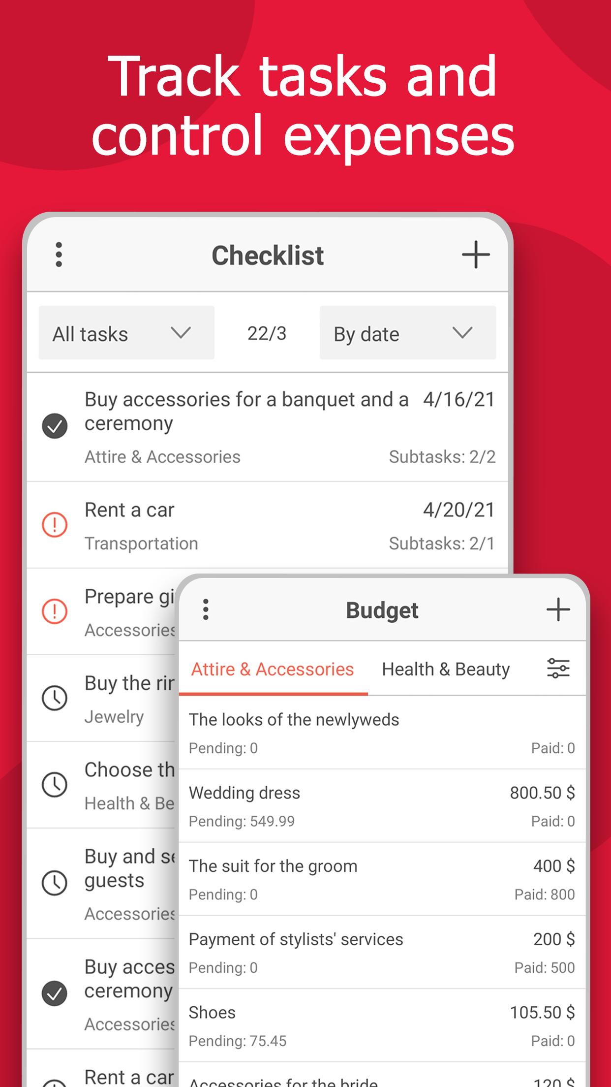 Wedding Planner: Checklist, Budget, Countdown 2.04.227 Screenshot 4