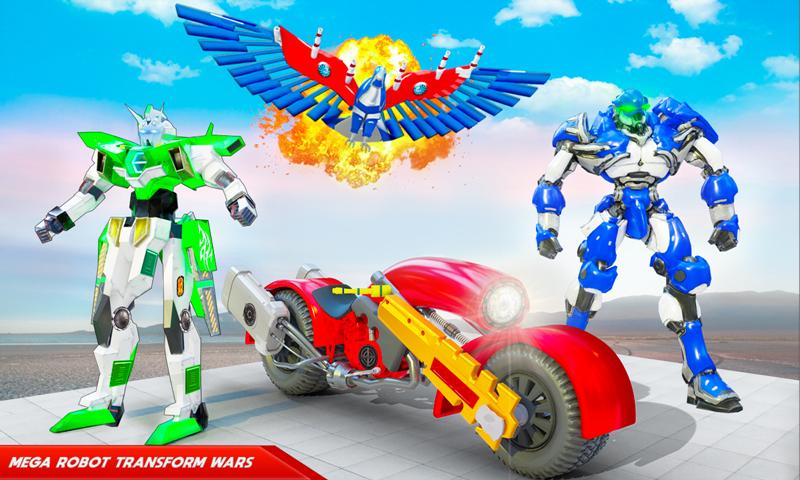 Flying Police Eagle Bike Robot Hero: Robot Games 30 Screenshot 1