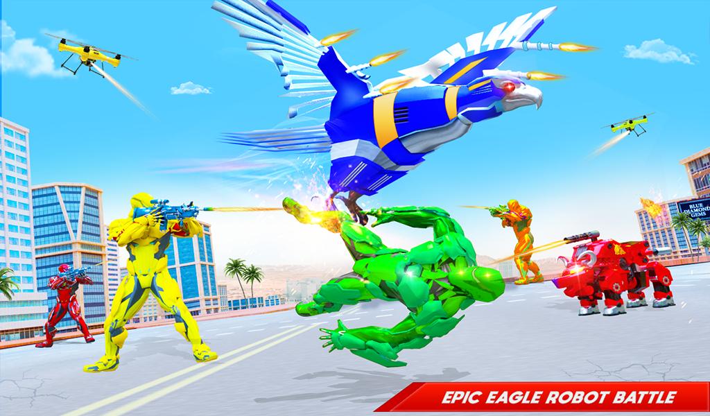 Flying Police Eagle Bike Robot Hero: Robot Games 30 Screenshot 10