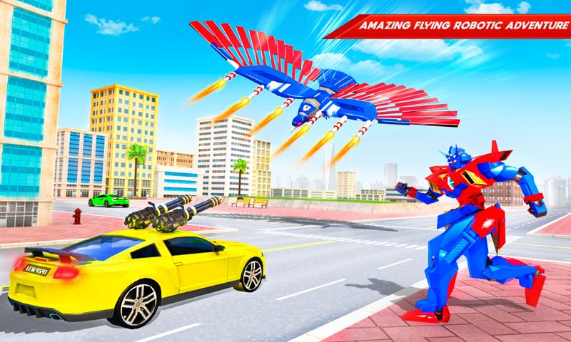 Flying Police Eagle Bike Robot Hero: Robot Games 30 Screenshot 3