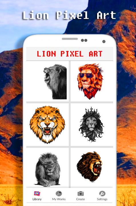 Lion Color By Number - Pixel Art 3.0 Screenshot 1