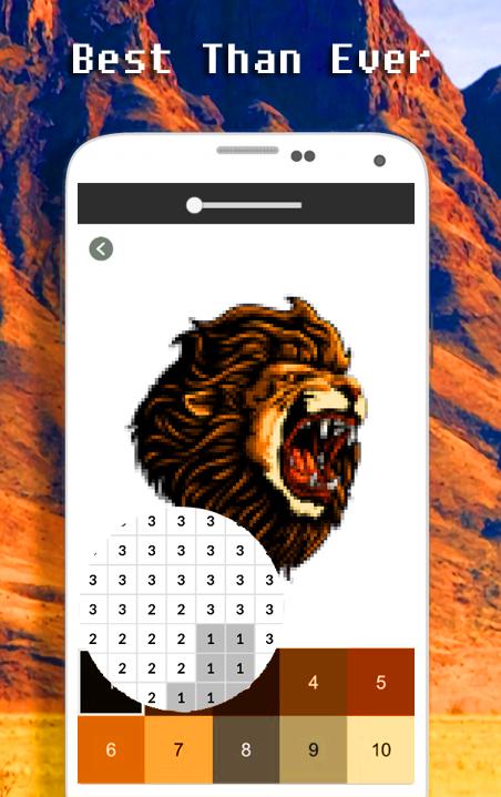 Lion Color By Number - Pixel Art 3.0 Screenshot 2
