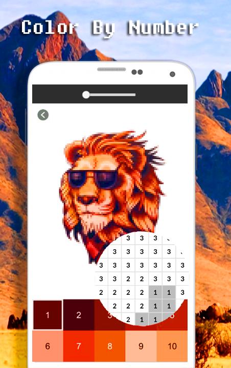 Lion Color By Number - Pixel Art 3.0 Screenshot 3
