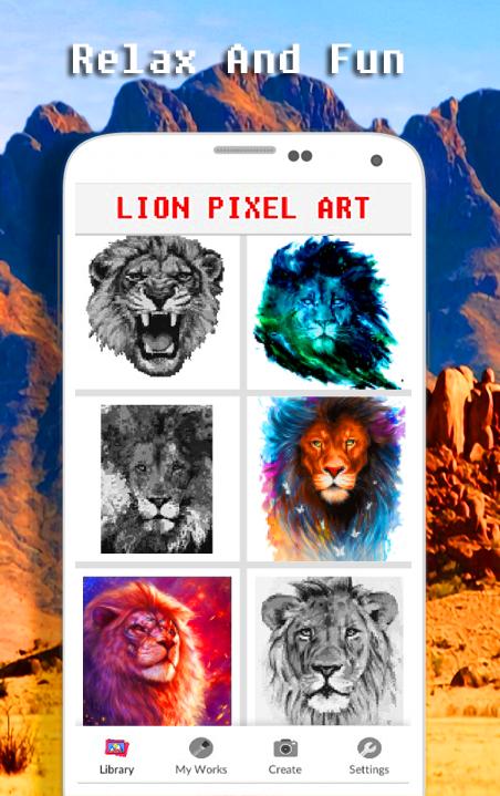 Lion Color By Number - Pixel Art 3.0 Screenshot 4