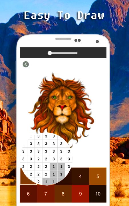 Lion Color By Number - Pixel Art 3.0 Screenshot 5