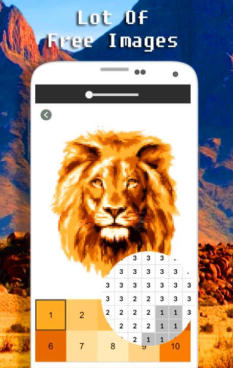 Lion Color By Number - Pixel Art 3.0 Screenshot 6