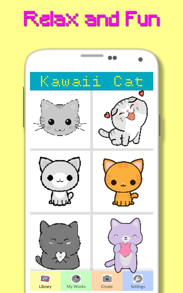 Kawaii Cat Color By Number - Pixel Art 4.0 Screenshot 6