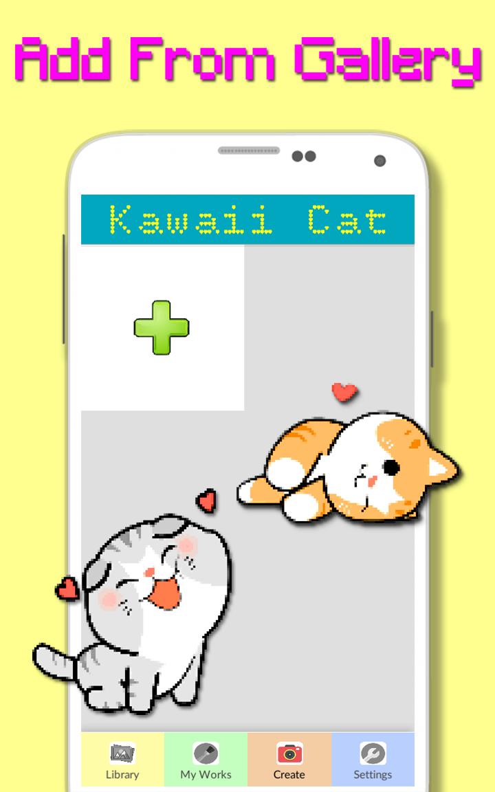 Kawaii Cat Color By Number - Pixel Art 4.0 Screenshot 8