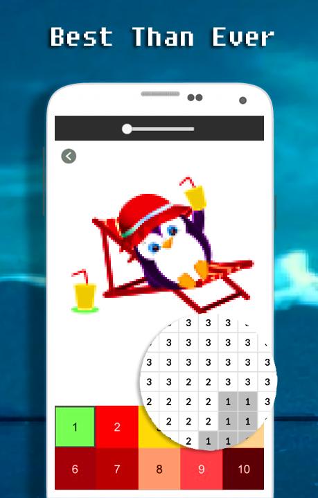 Penguin Cute Color By Number - Pixel Art 3.0 Screenshot 2