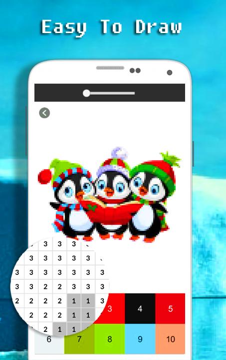 Penguin Cute Color By Number - Pixel Art 3.0 Screenshot 3