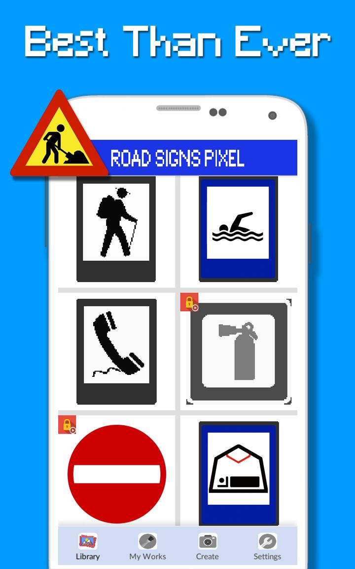 Road Signs Color By Number - Pixel Art 5.0 Screenshot 4