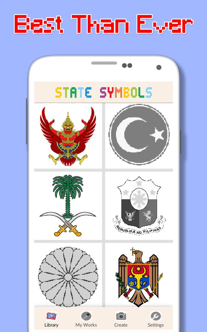 State Symbols Coloring By Number - Pixel Art 4.0 Screenshot 4