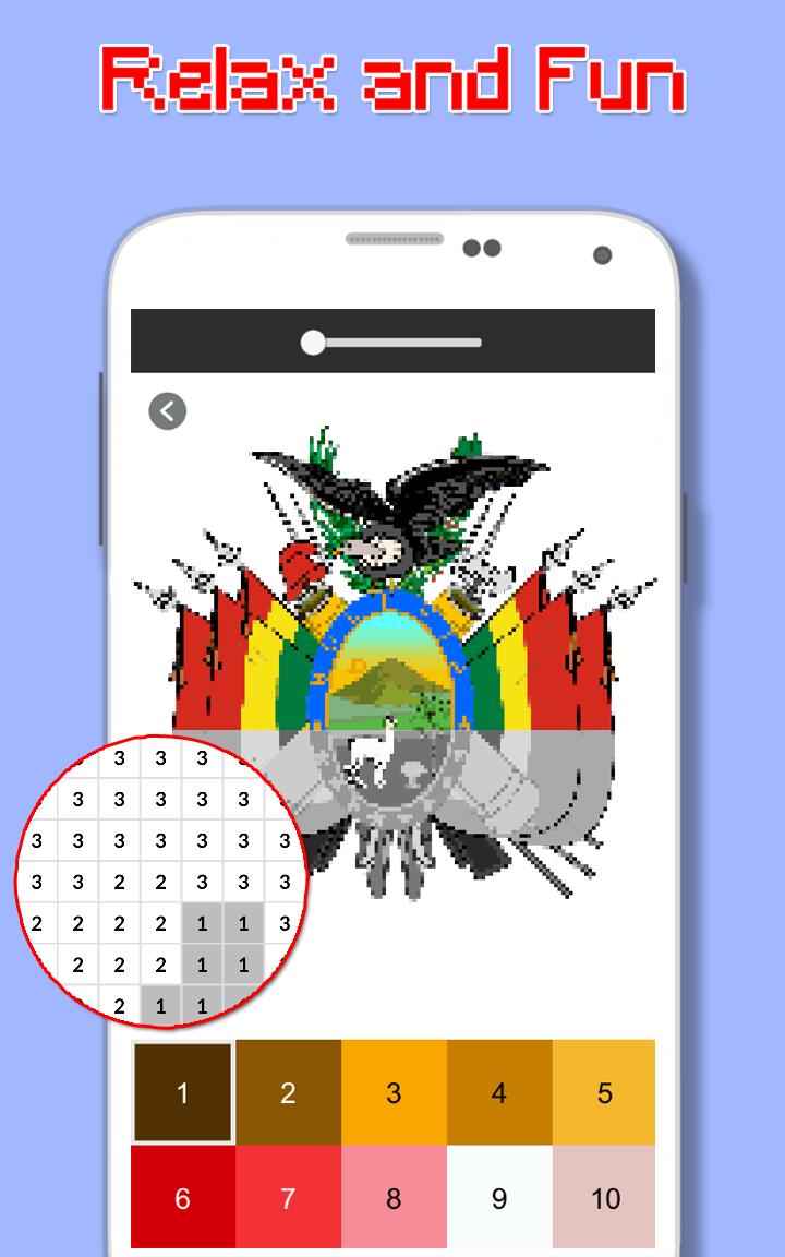 State Symbols Coloring By Number - Pixel Art 4.0 Screenshot 5