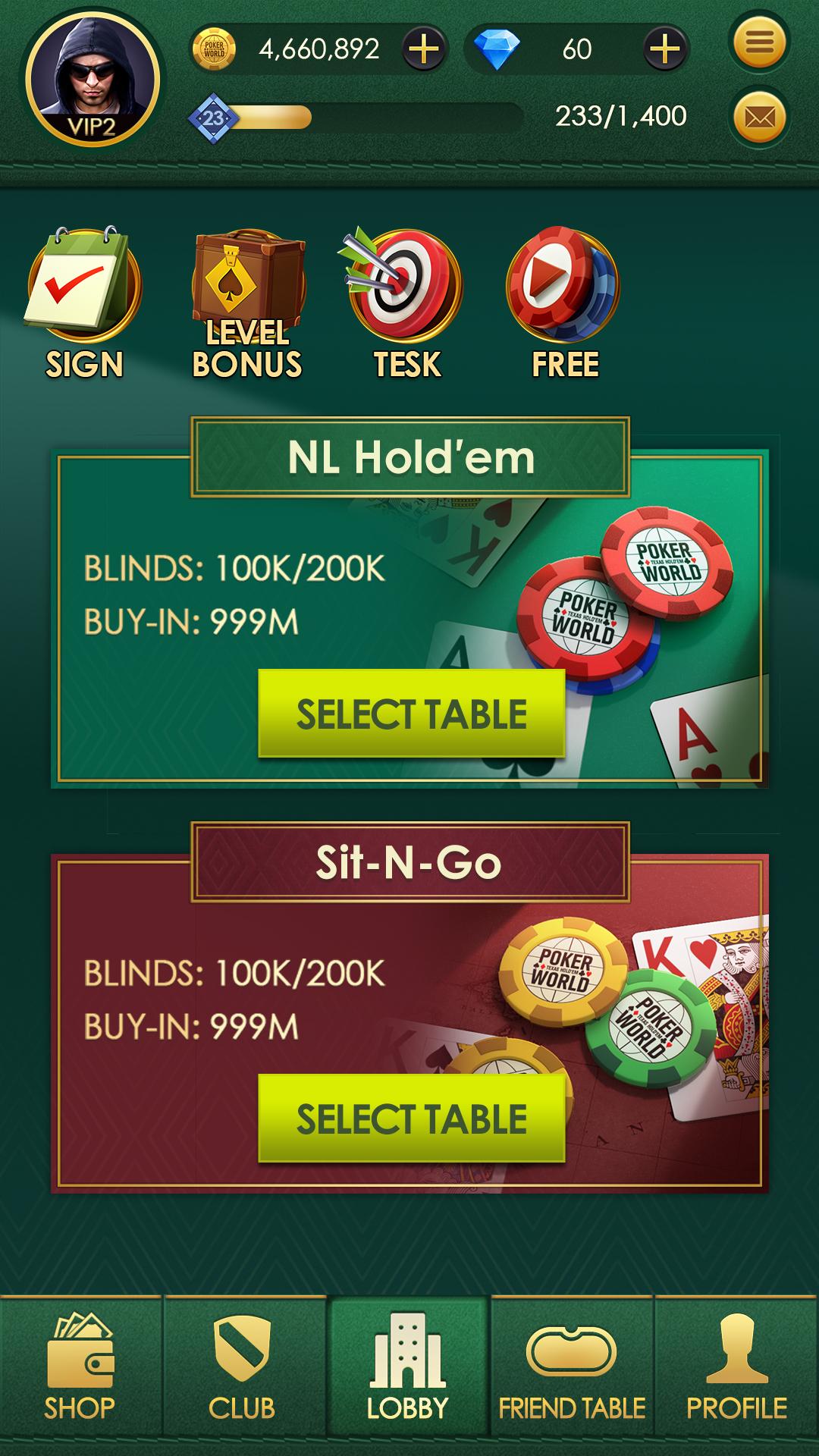 Poker World: Texas hold'em 3.070 Screenshot 4