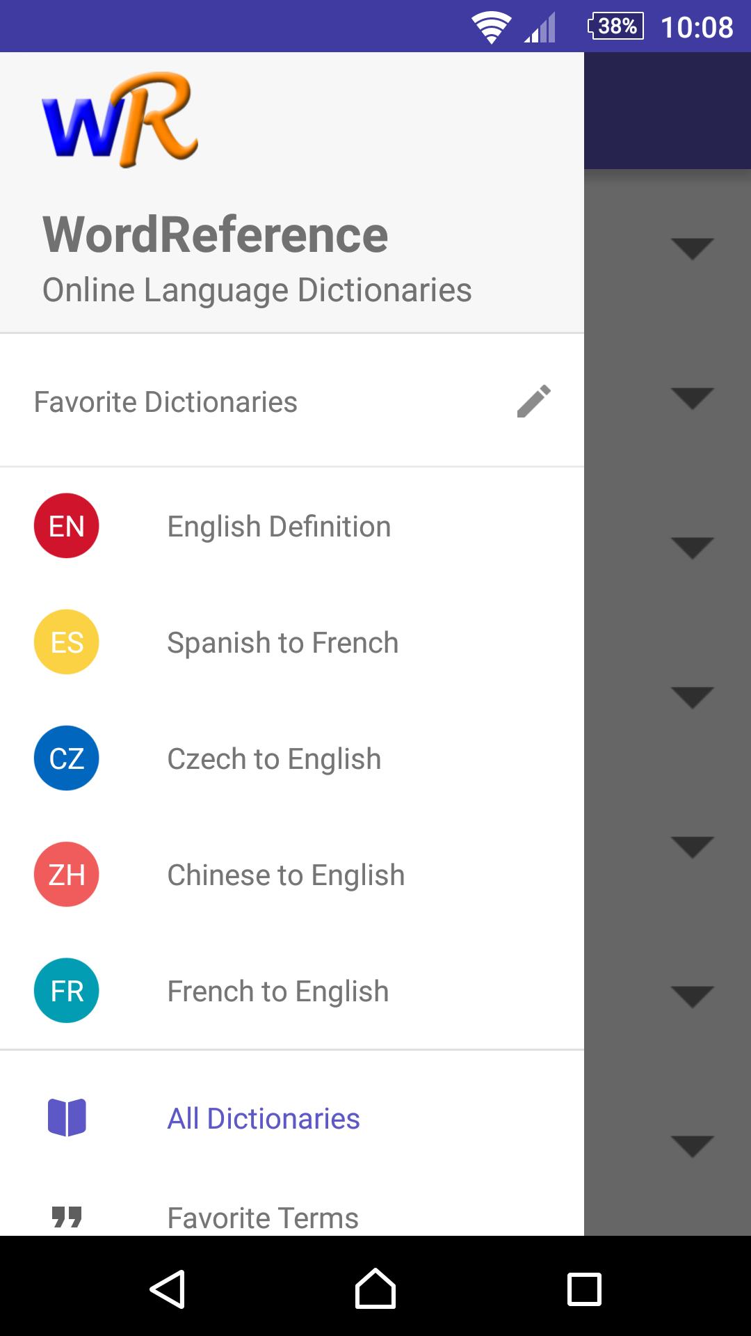 WordReference.com dictionaries 4.0.39 Screenshot 5