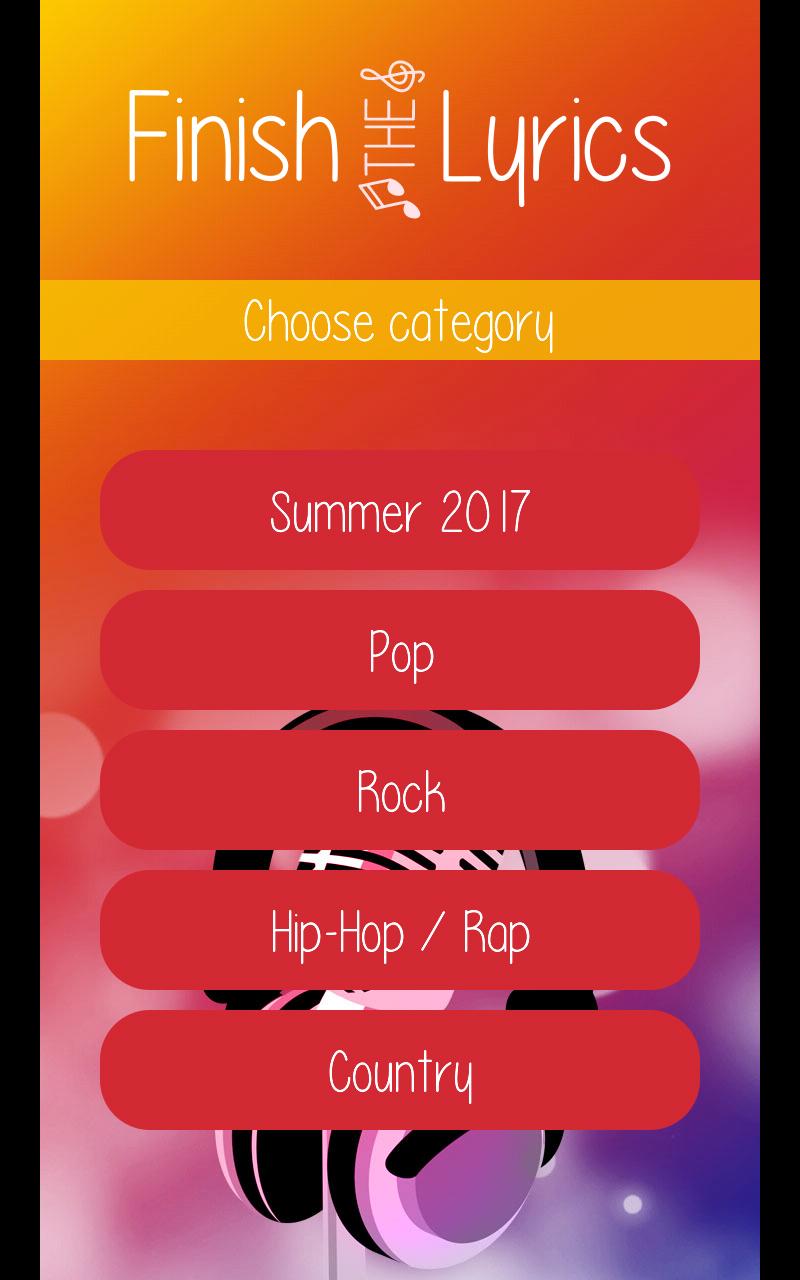Finish The Lyrics Free Music Quiz App 3.0.2 Screenshot 12